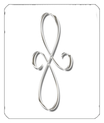 DF35-601-SL-WT Silver Scroll White